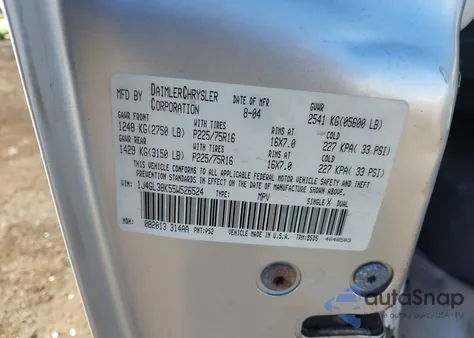 2005 Jeep Liberty Renegade z USA, uszkodzony, nr VIN 1J4GL38K55W526524